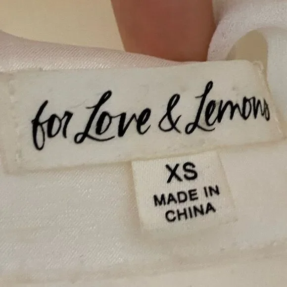 For Love & Lemons Clara Mini White Dress Size XS - Picture 9 of 10